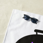 グリルの王、黒い紫の冠 ビーチタオル (インサイチュ)