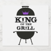 グリルの王、黒い紫の冠 ビールラベル (シングルラベル)