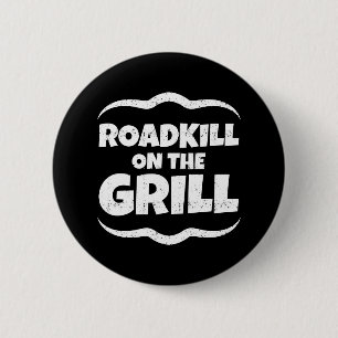 グリルのRoadkill -夏BBQのパーティー 缶バッジ