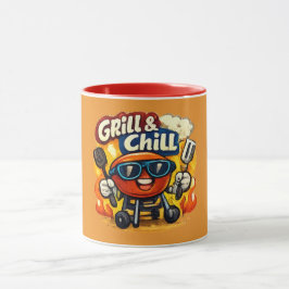 グリルを楽しむ余裕のあるBBQユーモア マグカップ