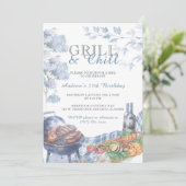 グリルアンドチルバースデーパーティーテンプレートアイディア 招待状 (スタンド正面)