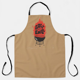 グリルアンドチルフレーミングバーベキューおもしろい エプロン