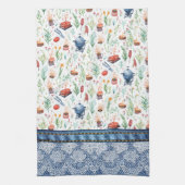 グリルウィメンズカラフルデニムの女王レース キッチンタオル (縦)