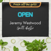 グリルキッチンタオル裏庭グリルマスターバーガー キッチンタオル (折り畳み)