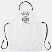 グリルキング、おもしろいカスタムBBQモノグラムのクラウン エプロン (正面)