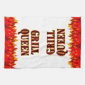 グリルクイーンレッドフレイムスBBQキッチンタオル キッチンタオル (横)