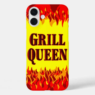 グリルクイーンレッドフレイムスBBQ iPhoneケース iPhone 16 Plusケース