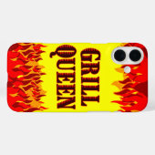 グリルクイーンレッドフレイムスBBQ iPhoneケース Case-Mate iPhoneケース (裏面 (横))