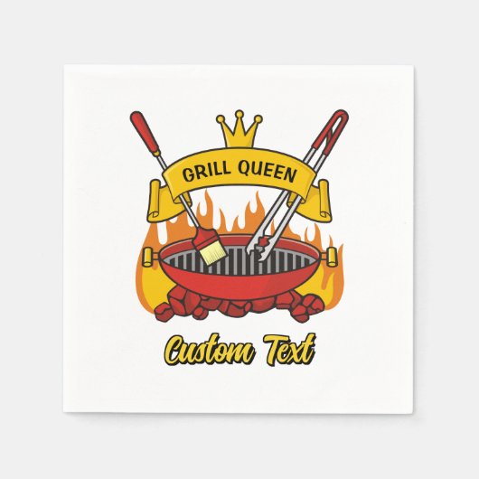 グリルクイーン スタンダードカクテルナプキン (正面)