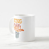 グリルグラフィックのキング コーヒーマグカップ (正面左)