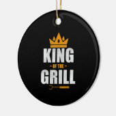 グリルシェフの王 | griling & bbq loversギフト セラミックオーナメント (左)