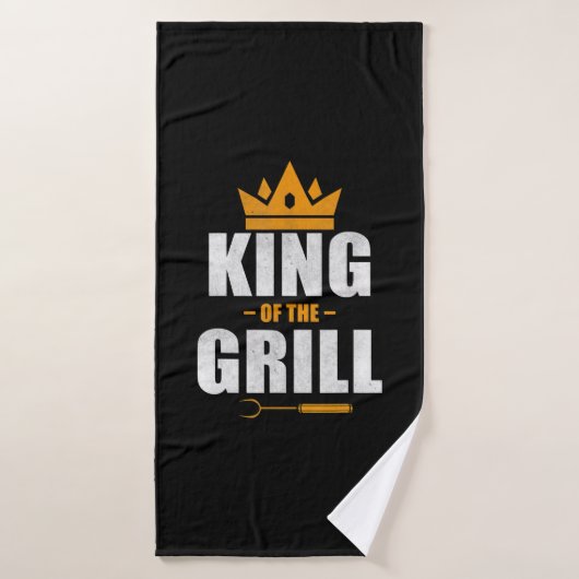 グリルシェフの王 | griling & bbq loversギフト バスタオル (バスタオル)
