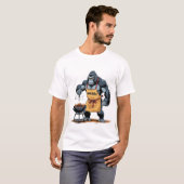グリルジラパパおもしろい- Gorilla BBQ Tシャツ (正面フル)