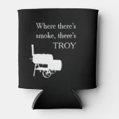 グリルスモーカーBBQ調理師ギフトパーソナライズされた 缶クーラー (正面)