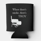 グリルスモーカーBBQ調理師ギフトパーソナライズされた 缶クーラー (裏面)