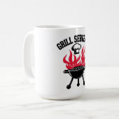 グリルセルガーBBQパパおもしろいパーティー コーヒーマグカップ (正面左)