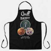 グリルダディモダンオーバル3 Photo Father's Day エプロン (正面)