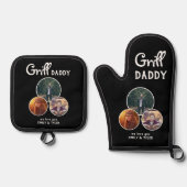 グリルダディモダンオーバル3 Photo Father's Day 鍋つかみ&鍋敷きセット (正面)