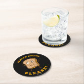 グリルチーズお願い ラウンドペーパーコースター (インサイチュ)