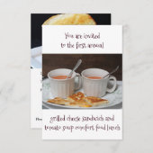 グリルチーズとトマトスープ昼食会招待状 招待状 (正面/裏面)