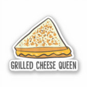 グリルチーズクイーンおもしろいグリルチーズ シール (正面)