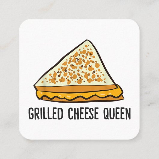 グリルチーズクイーンおもしろいグリルチーズ スクエア名刺 (裏面)