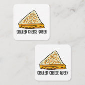 グリルチーズクイーンおもしろいグリルチーズ スクエア名刺 (正面/裏面)