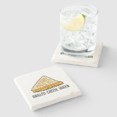 グリルチーズクイーンおもしろいグリルチーズ ストーンコースター (横)