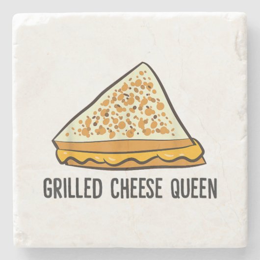 グリルチーズクイーンおもしろいグリルチーズ ストーンコースター (正面)