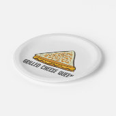 グリルチーズクイーンおもしろいグリルチーズ ペーパープレート (アングル)