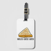 グリルチーズクイーンおもしろいグリルチーズ ラゲッジタグ (正面縦)