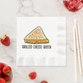 グリルチーズクイーンおもしろいグリルチーズ 縁ありランチョンナプキン (インサイチュ)