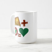 グリルチーズサンドイッチ+トマトスープ=ラブハート コーヒーマグカップ (正面左)