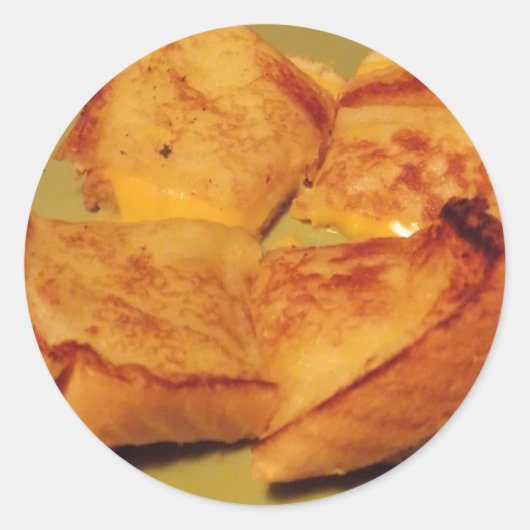 グリルチーズサンドイッチSTICKERS ラウンドシール (正面)