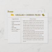 グリルチーズフライレシピカード感謝祭フード ポストカード (正面/裏面)