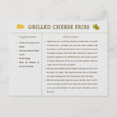 グリルチーズフライレシピカード感謝祭フード ポストカード (正面)