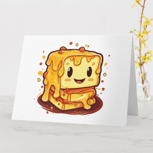 グリルチーズ好き カード (黄色い花)