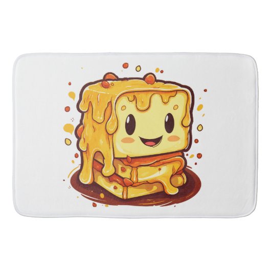 グリルチーズ好き バスマット (正面)