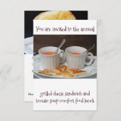グリルチーズ&トマトスープ心地よいフードランチ 招待状 (正面/裏面)