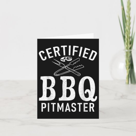 グリルバーベキューグリル認定Bbqピットマスター カード (正面)