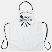 グリルバーベキューパーソナライズされたの王 エプロン (正面)