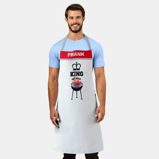グリルパーソナライズされたのキングパーソナライズされた、エプロン エプロン (着用した状態)
