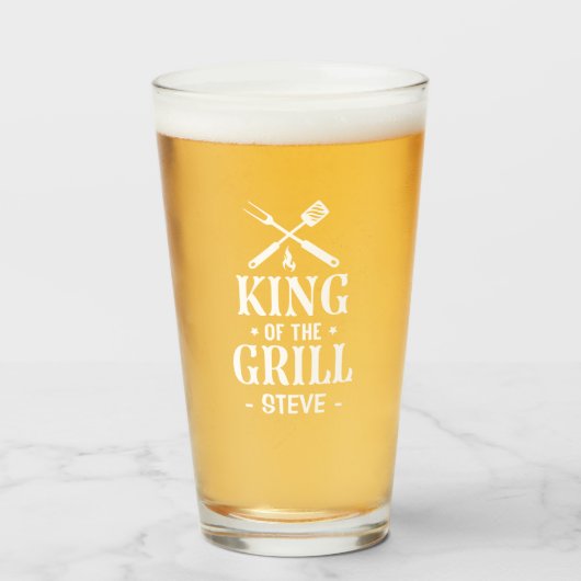 グリルパーソナライズされたの王 タンブラーグラス (ドリンク正面)