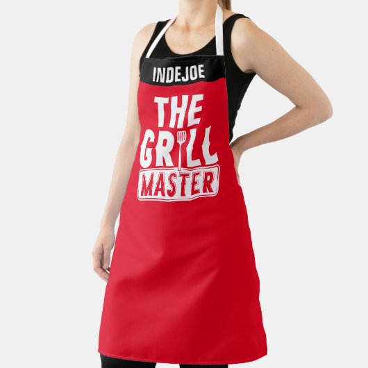 グリルパーソナライズされたマスターシェフエプロン付きカスタム エプロン (インサイチュ)