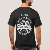 グリルパーソナライズされたマスター通りアートTシャツ Tシャツ (裏面)