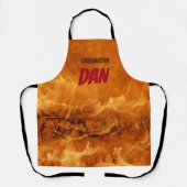 グリルパーソナライズされたマスターBBQエプロンパパギフト エプロン (正面)