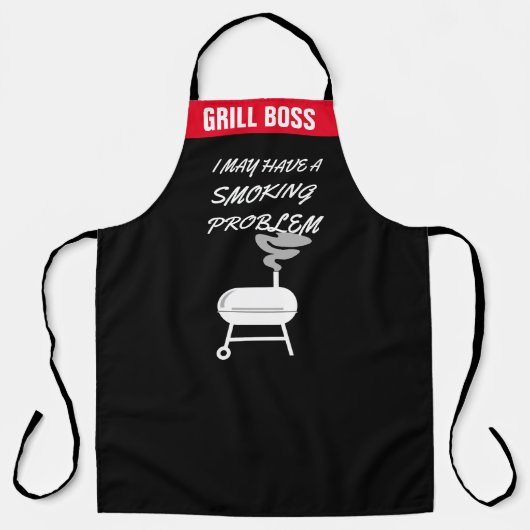 グリルパーソナライズされた引用文BBQことわざスローガン エプロン (正面)