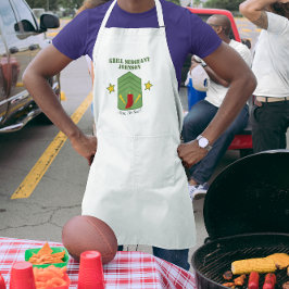 グリルパーソナライズされた軍曹グリル ロングエプロン