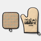 グリルファーザー 鍋つかみ&鍋敷きセット (正面)