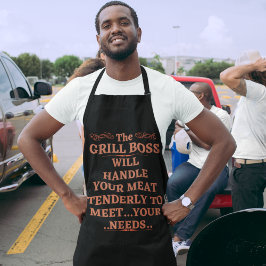 グリルボスで肉を優しく扱う エプロン